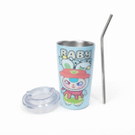 Stainless Steel Tumbler with Straw - Cute Cartoon Sipper Cup for Boys & Girls - Image 5