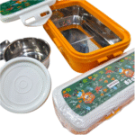 Stainless Steel Lunch Box with Pencil Box FREE - Image 2