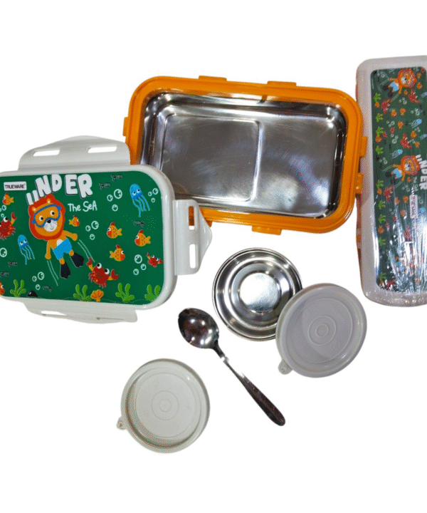 Stainless Steel Lunch Box with Pencil Box FREE