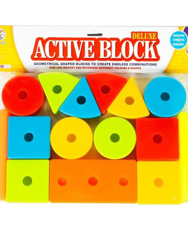 Active Block Deluxe Geometrical Shaped Blocks to Create Endless Combinations Toys for Kids 1+ Year
