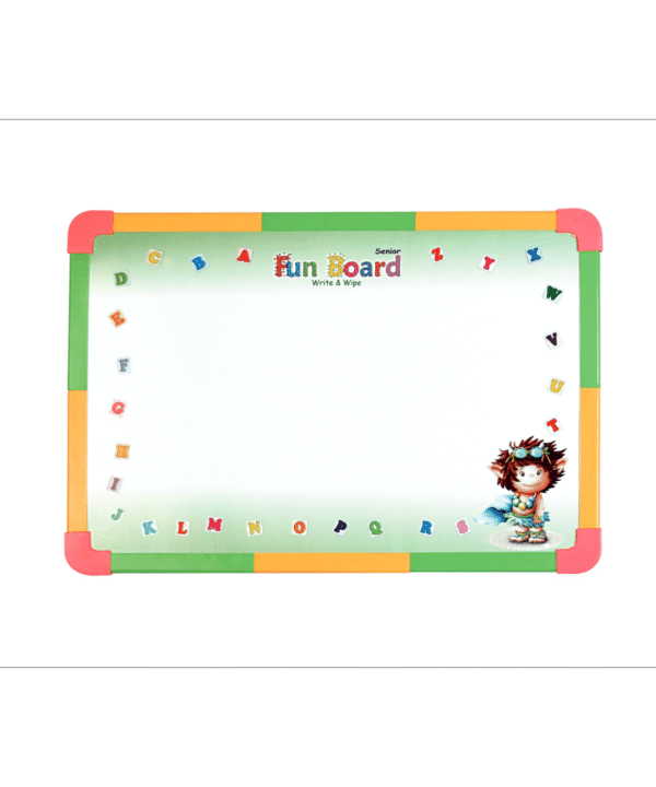 Senior Fun Board | Write & Wipe | Green and White Board with Chalk and Marker