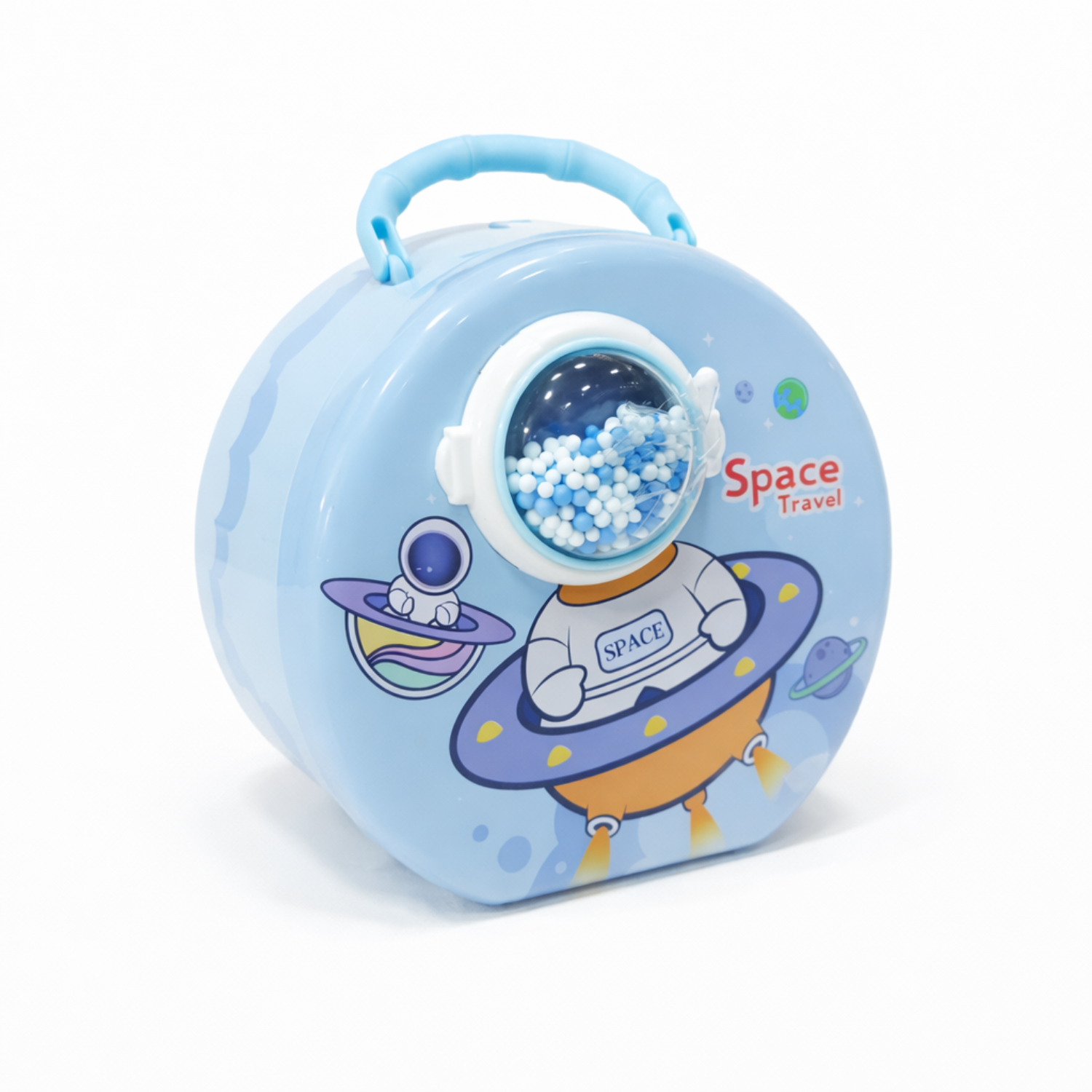 7(1) Piggy Bank with Lock, Money Saving Container with Locking System, Coin Collector Storage Box with Handle, Money Bank for Boys & Girls, 3+ Years (Pack of 1, Light Blue) - Image 1