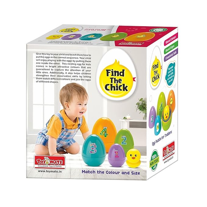 81uXwLuERzL._SX679_ Find The Chick , toys for kids Puzzle Toy for Toddlers | Color & Shape Matching Game (Ages 12 Months+) - Image 1