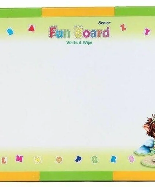 Senior Fun Board | Write & Wipe | Green and White Board with Chalk and Marker