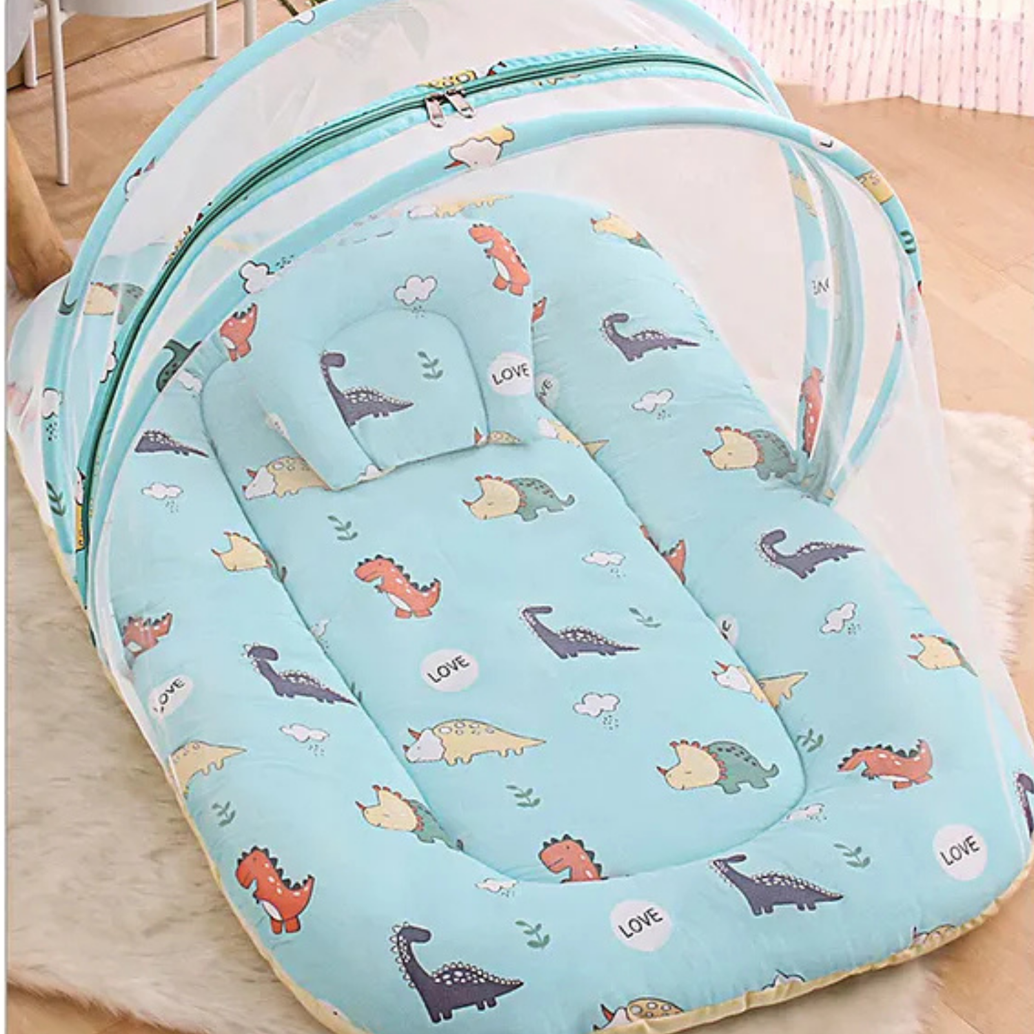 150 Cotton Bedding Set with Mosquito Net - Image 1