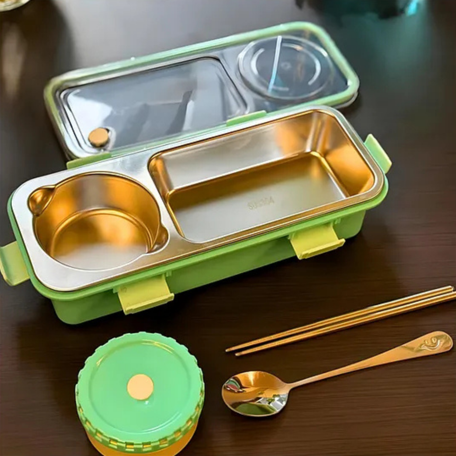 174 Steel Lunch Box with Container - Image 1