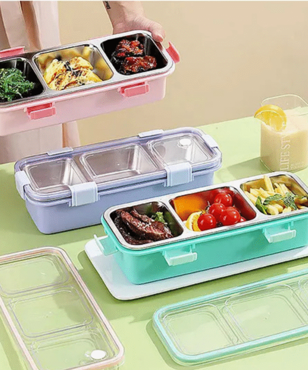 Steel Lunch Box - 3 Compartments