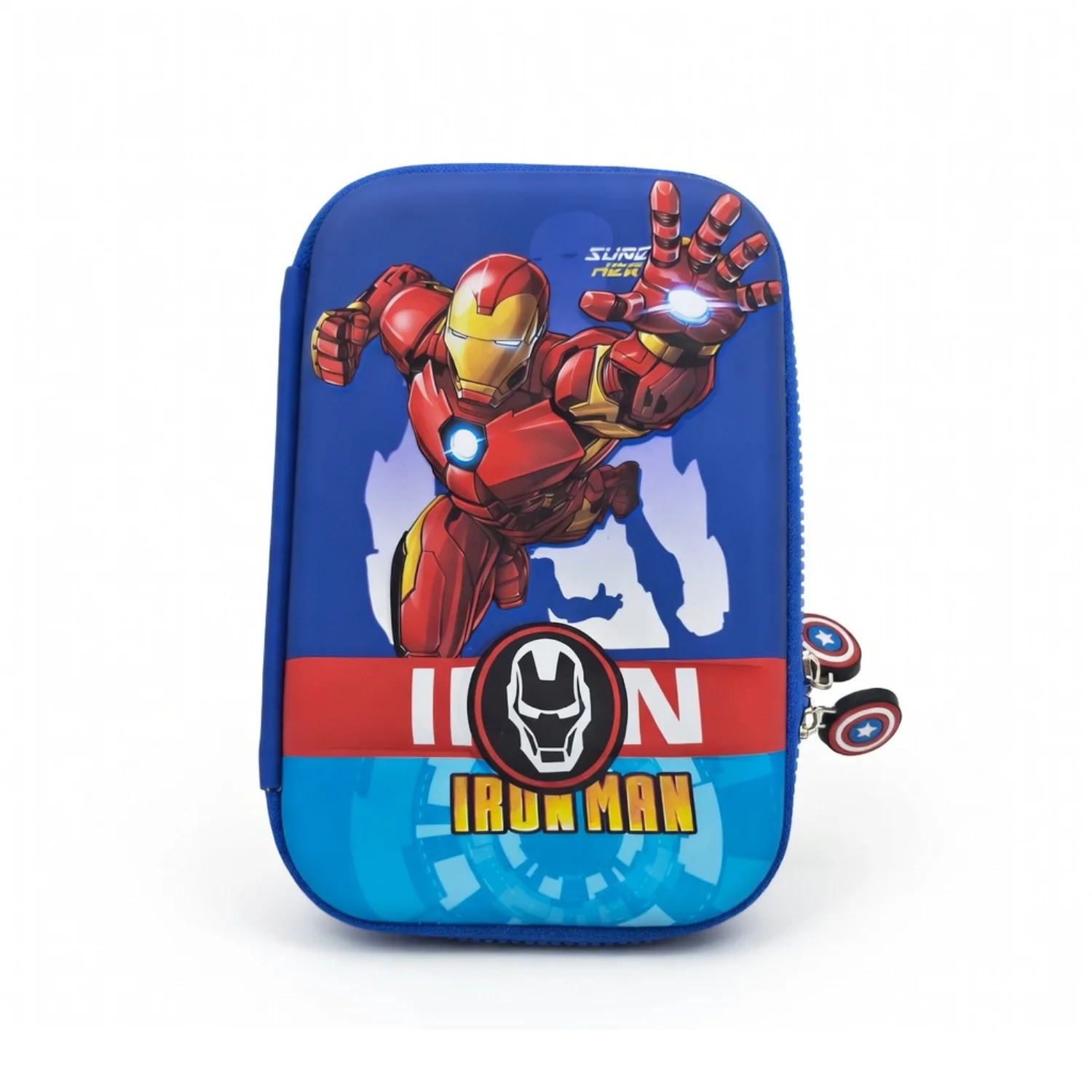 Iron Man Cartoon Pencil Pouch with Repulsor Blast Avengers School Stationery Organizer 32015_1 Iron Man Cartoon Pencil Pouch with Repulsor Blast | Avengers School Stationery Organizer - Image 1