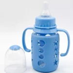 Glass Feeding Bottle with Protective Silicone Sleeve | 120ml - Image 3