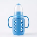 Glass Feeding Bottle with Protective Silicone Sleeve | 120ml - Image 4