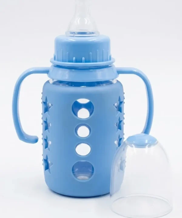 Glass Feeding Bottle with Protective Silicone Sleeve | 120ml