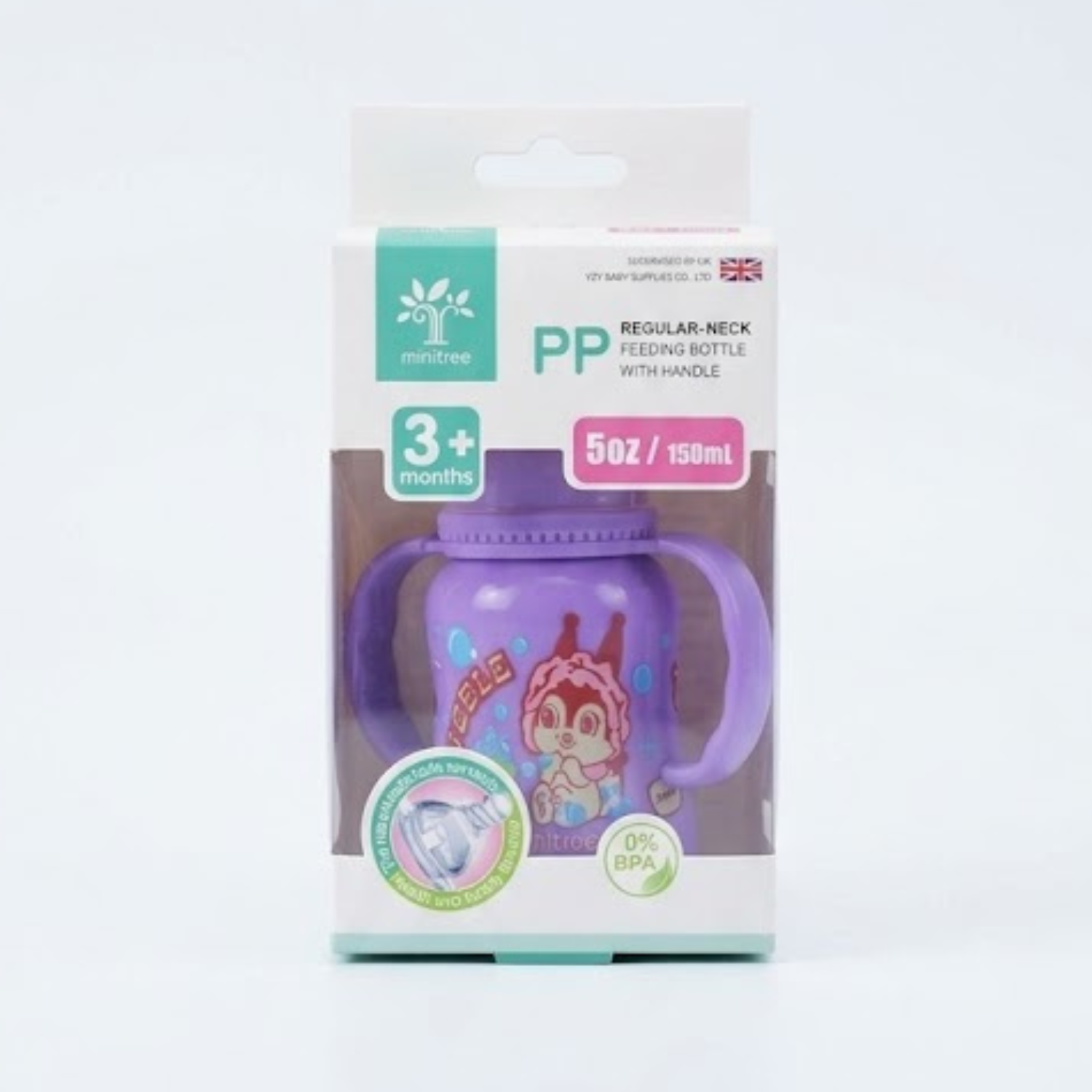 Untitled design - 2026-04-08T172208.150 Baby Feeding Bottle with Easy-Grip Handles - BPA-Free PP Plastic | 150ml - Image 1