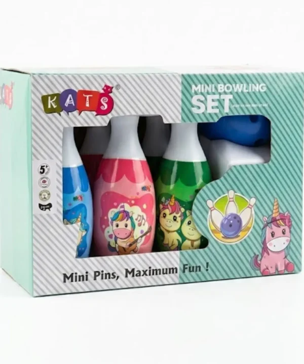 KATS "Mini Pins, Maximum Fun" Bowling Set – Unicorn Edition Indoor Sports Toy for Kids