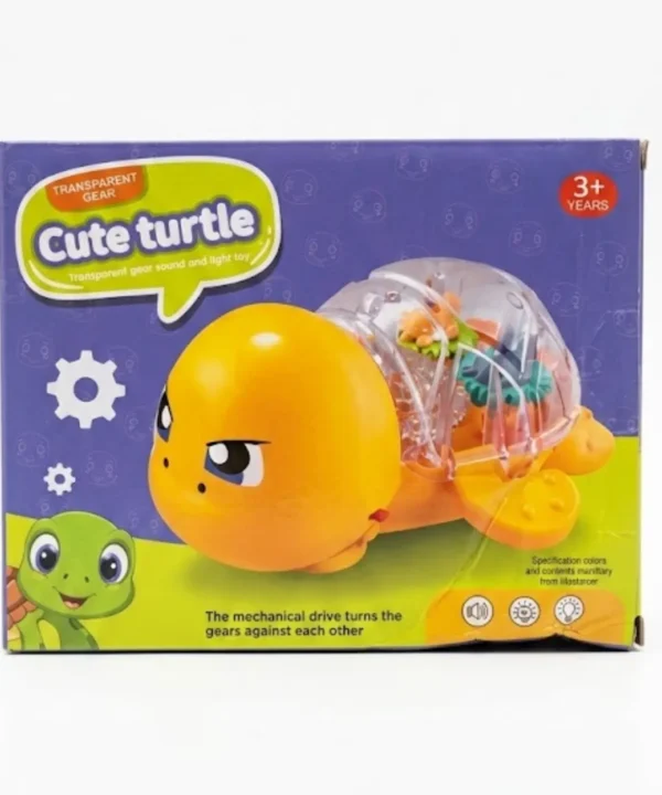 Light-Up Transparent Gear Turtle – Interactive STEM Learning Toy with Music & 3D Lighting Effects