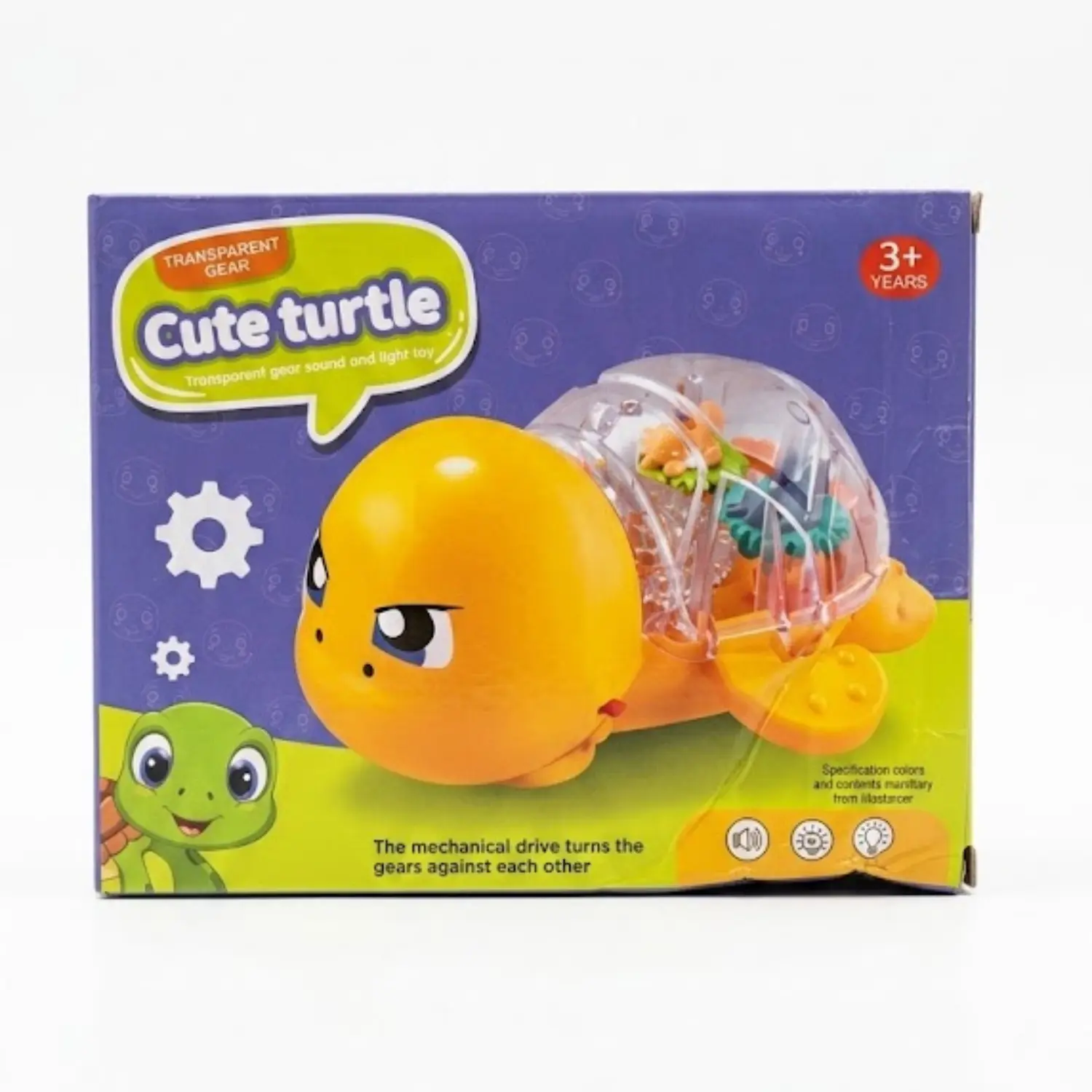 Untitled design - 2026-04-10T175105.618 Light-Up Transparent Gear Turtle – Interactive STEM Learning Toy with Music & 3D Lighting Effects - Image 1