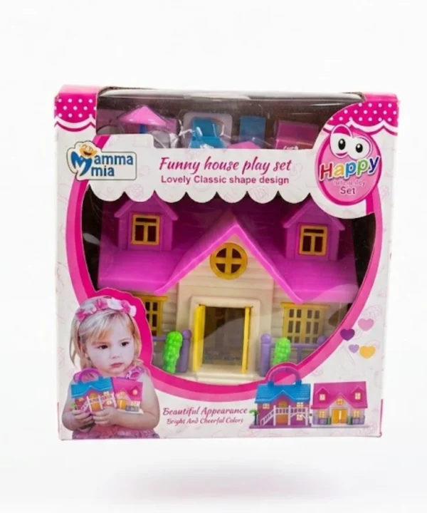 Interactive Miniature Dollhouse with Classic Shape Design – Ages 3+