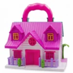 2-in-1 Dollhouse & Fashion Doll Play Set – Includes 19 Miniature Accessories & Foldable Playhouse - Image 3