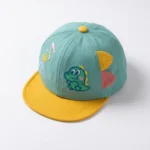 Baby Dinosaur Embroidered Soft Cotton Caps (6-18 Months) - Image 3