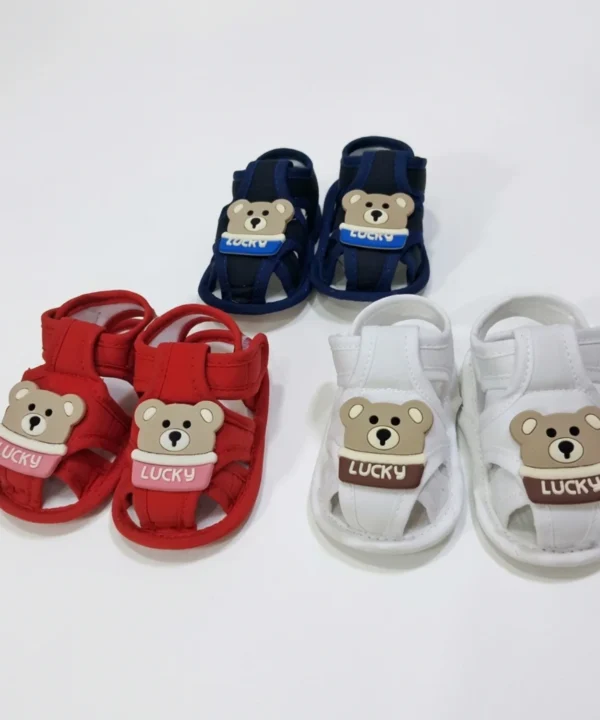 Lucky Bear Soft-Sole Baby Sandals – Comfortable First-Walker (0-3 Months)