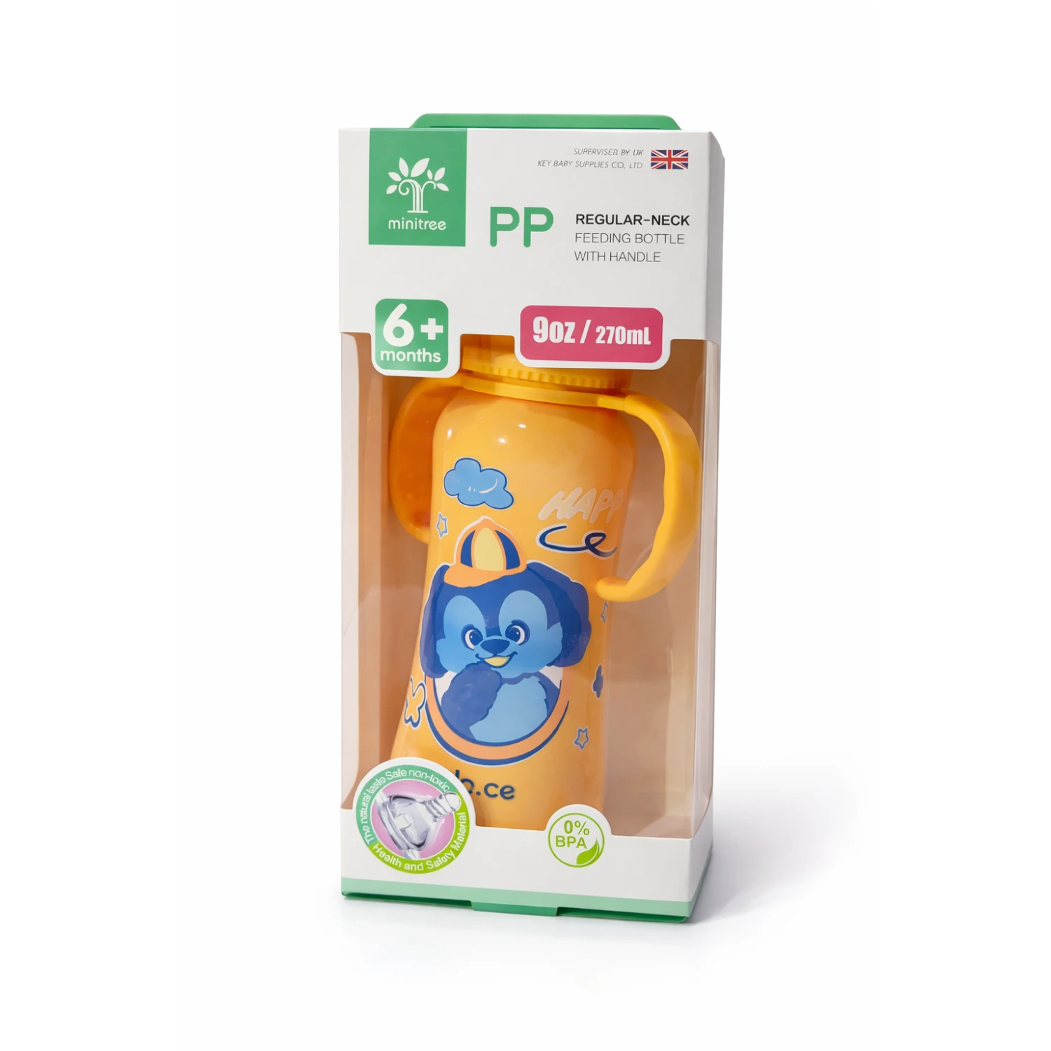 Untitled design (98) Baby Feeding Bottle with Easy-Grip Handles | 270ml - Image 1