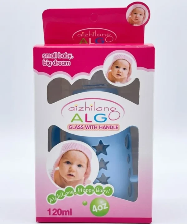 Glass Feeding Bottle with Protective Silicone Sleeve | 120ml